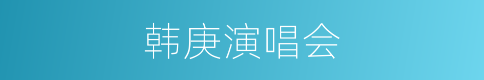韩庚演唱会的同义词