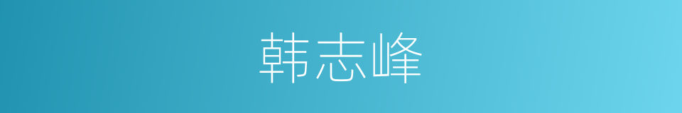 韩志峰的同义词