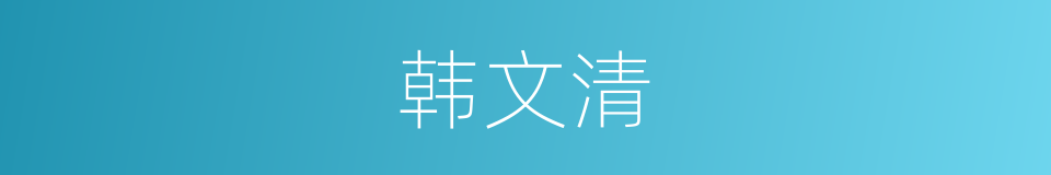 韩文清的同义词