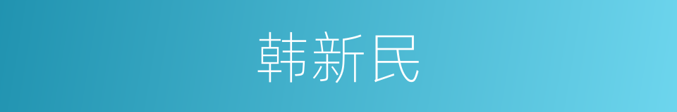 韩新民的意思