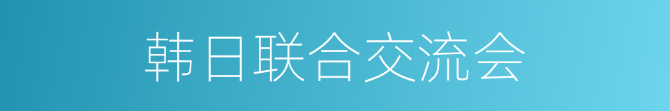 韩日联合交流会的同义词