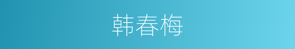 韩春梅的同义词