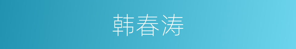 韩春涛的同义词