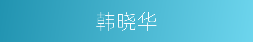 韩晓华的同义词