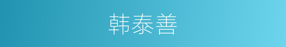 韩泰善的同义词