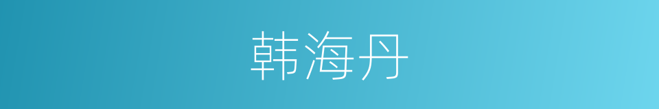 韩海丹的同义词