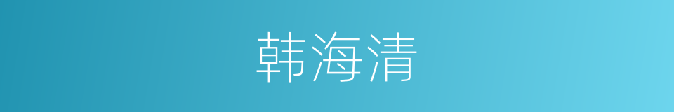 韩海清的同义词