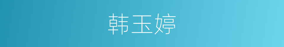 韩玉婷的同义词