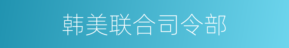 韩美联合司令部的同义词