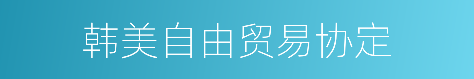 韩美自由贸易协定的同义词