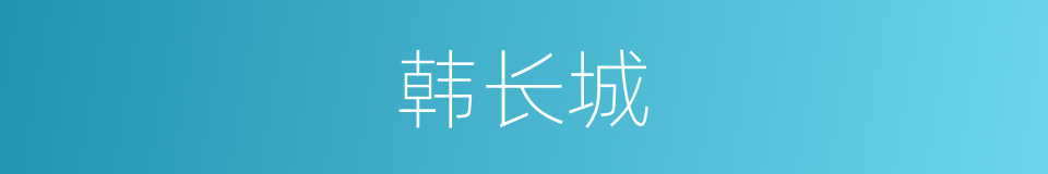 韩长城的同义词