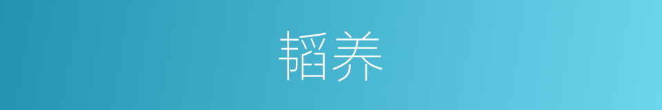韬养的意思