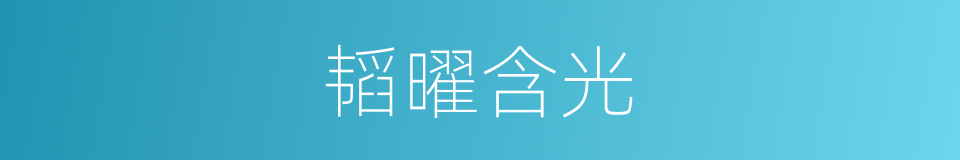 韬曜含光的意思