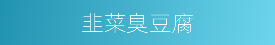 韭菜臭豆腐的同义词