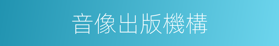 音像出版機構的同義詞
