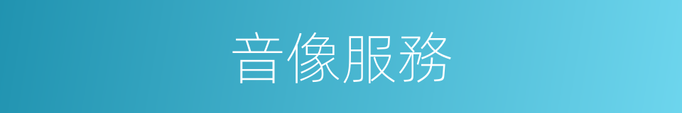 音像服務的同義詞