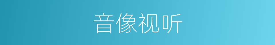 音像视听的同义词
