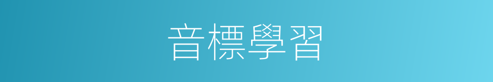 音標學習的意思