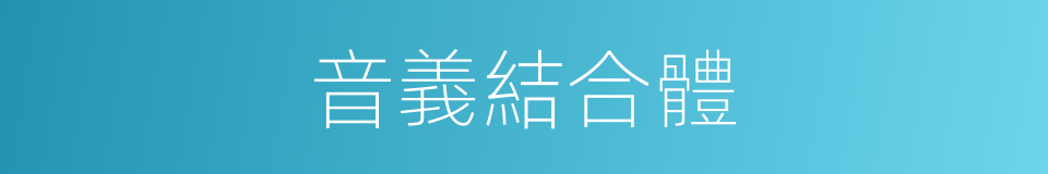 音義結合體的同義詞