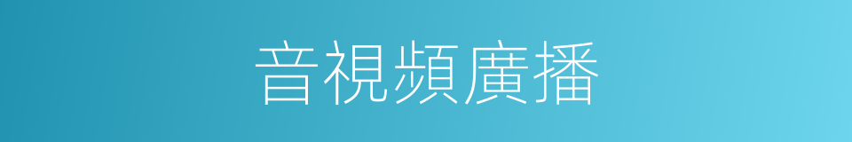 音視頻廣播的同義詞