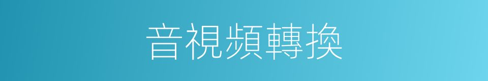 音視頻轉換的同義詞