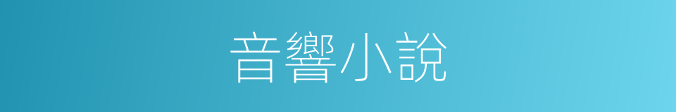 音響小說的同義詞