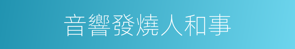 音響發燒人和事的同義詞