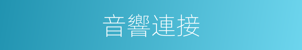 音響連接的同義詞