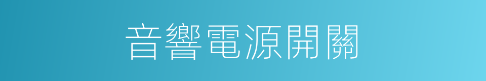 音響電源開關的同義詞