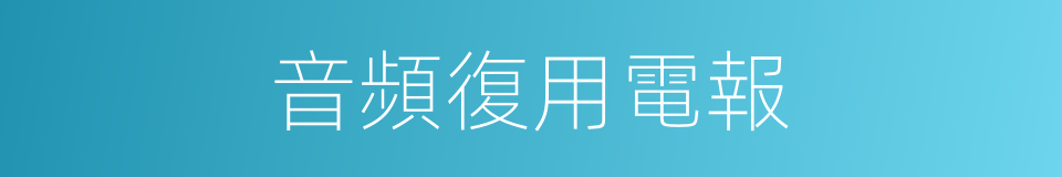 音頻復用電報的同義詞