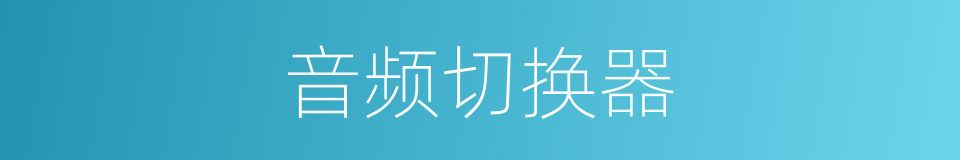 音频切换器的同义词