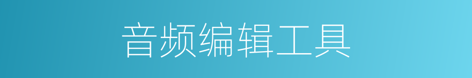 音频编辑工具的同义词