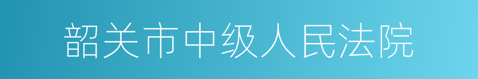 韶关市中级人民法院的同义词