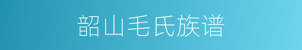 韶山毛氏族谱的同义词