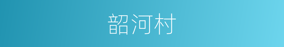 韶河村的同义词