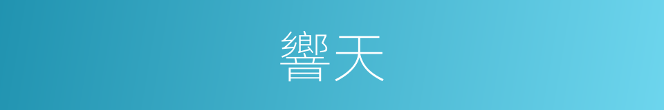 響天的同義詞