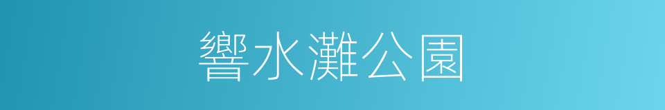 響水灘公園的同義詞