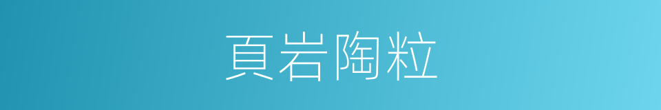 頁岩陶粒的同義詞