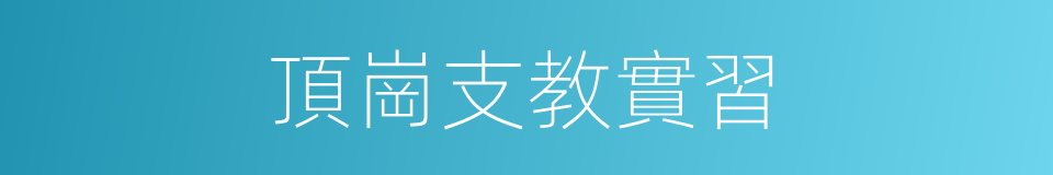 頂崗支教實習的同義詞