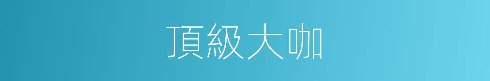 頂級大咖的同義詞