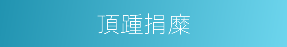 頂踵捐糜的意思
