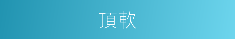 頂軟的同義詞