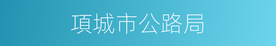 項城市公路局的同義詞