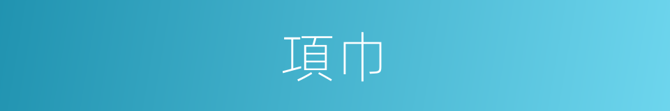 項巾的意思