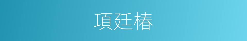項廷椿的同義詞