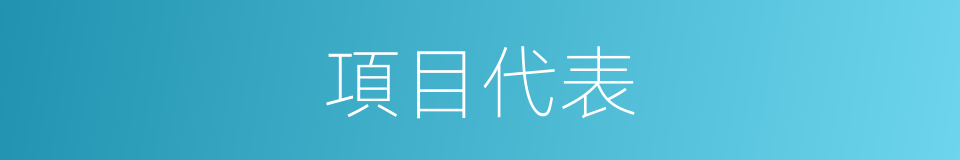 項目代表的同義詞