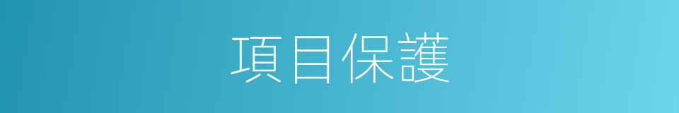 項目保護的同義詞