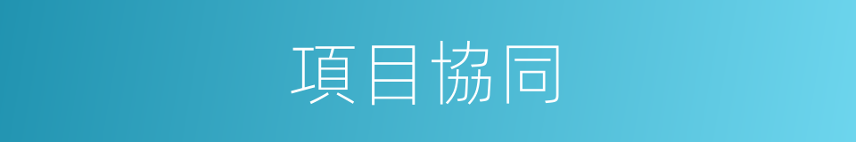 項目協同的同義詞