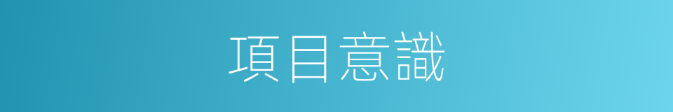 項目意識的同義詞