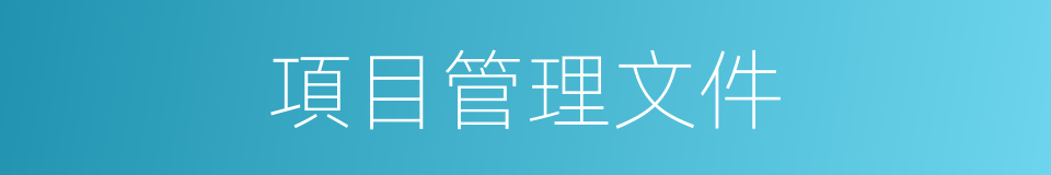 項目管理文件的同義詞